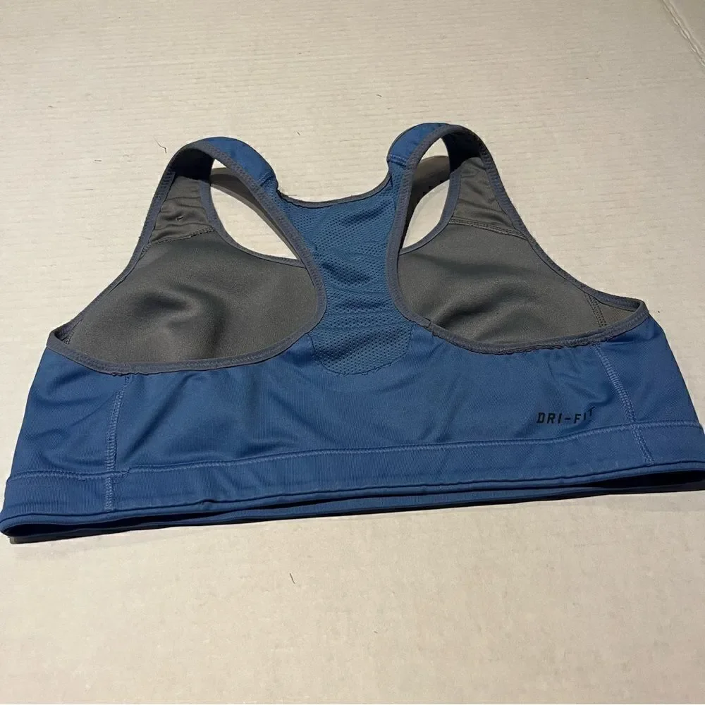 Nike Sports Bra Medium sky blue and gray Dri Fit